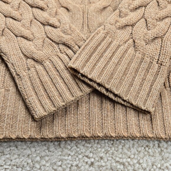 NWOT Brooks Brothers Wool Cashmere Cable Knit Turtleneck Sweater - Picture 4 of 11
